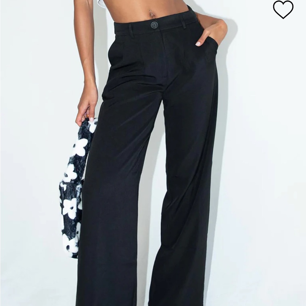 Princess Polly Black Wide Leg Trousers